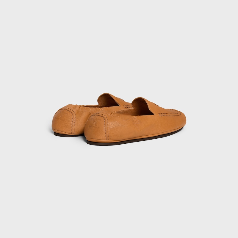 mocassin céline adam à motif triomphe en cuir de chèvre
