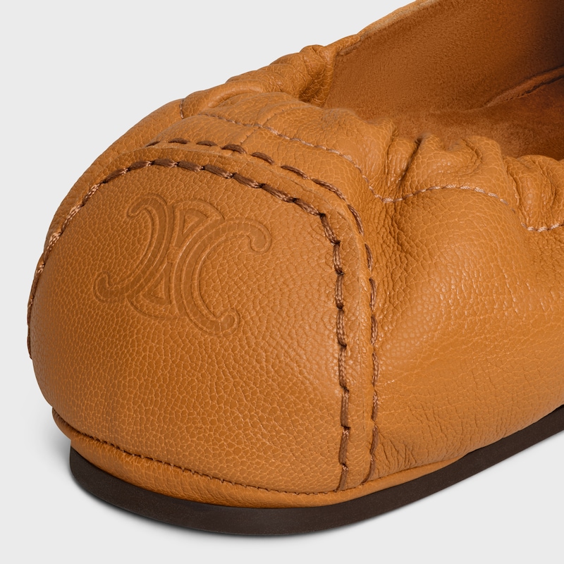 mocassin céline adam à motif triomphe en cuir de chèvre