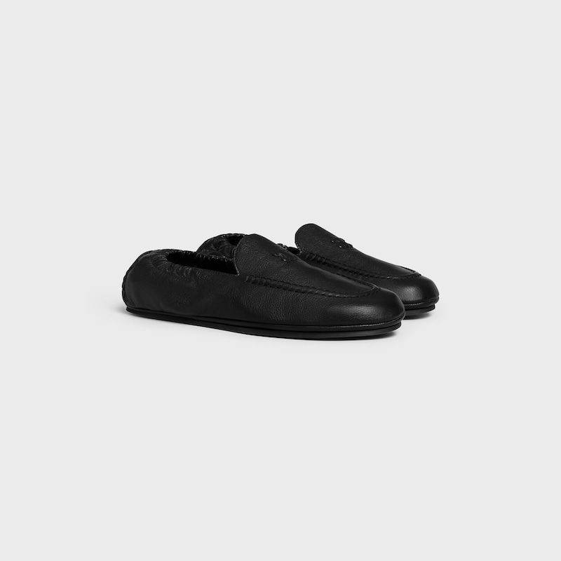 mocassin céline adam à motif triomphe en cuir de chèvre