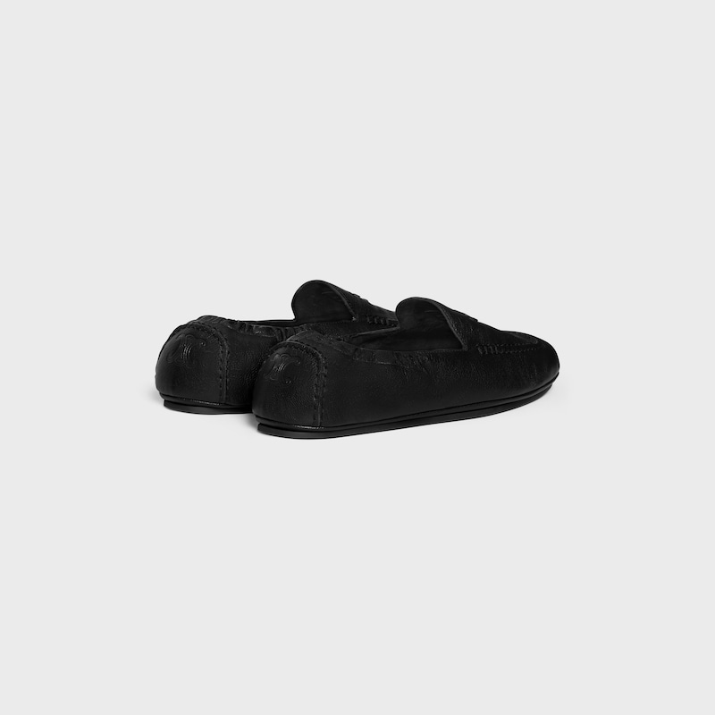 mocassin céline adam à motif triomphe en cuir de chèvre