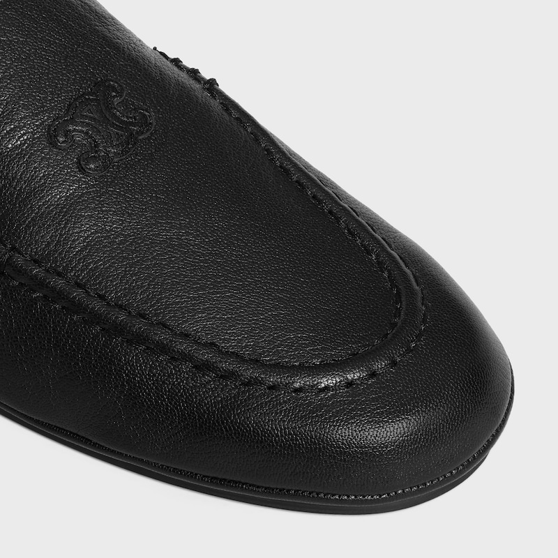 mocassin céline adam à motif triomphe en cuir de chèvre