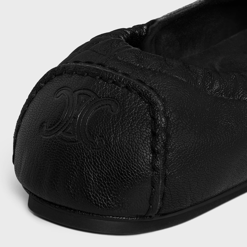 mocassin céline adam à motif triomphe en cuir de chèvre