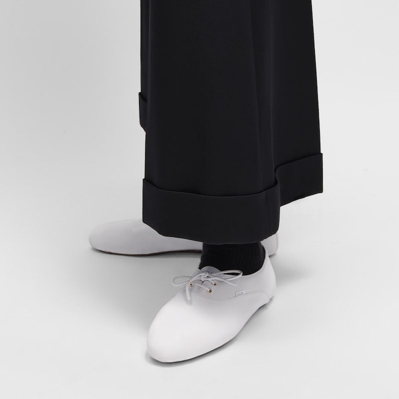 chaussons de ballet À lacets en peau dagneau