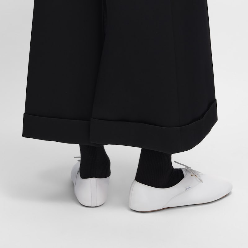 chaussons de ballet À lacets en peau dagneau