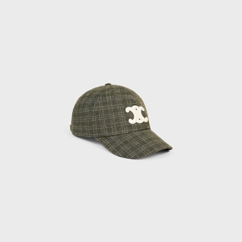 casquette de baseball triomphe en feutre de laine à carreaux