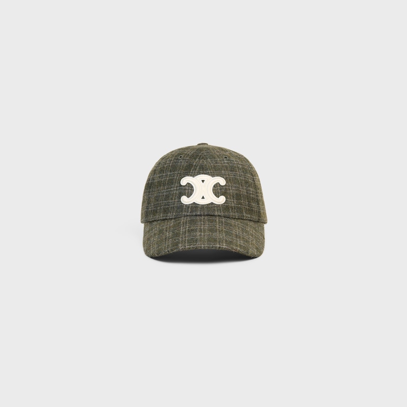 casquette de baseball triomphe en feutre de laine à carreaux