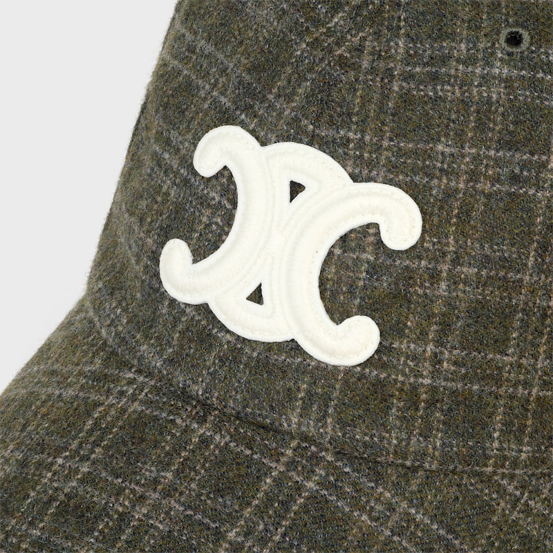 casquette de baseball triomphe en feutre de laine à carreaux