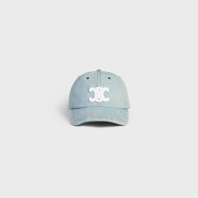 casquette triomphe en denim de coton