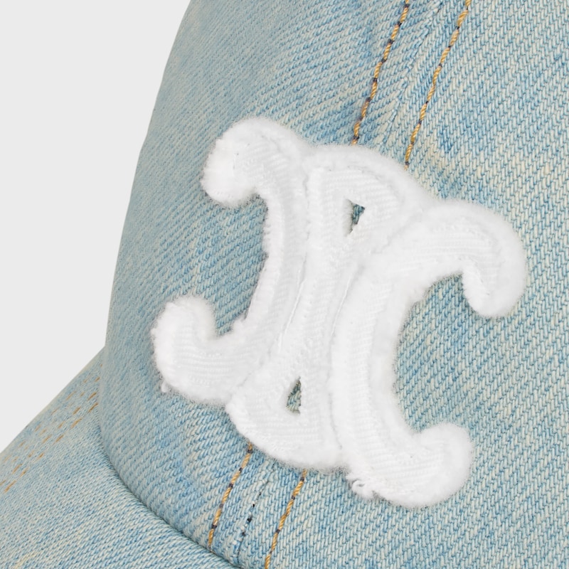 casquette triomphe en denim de coton