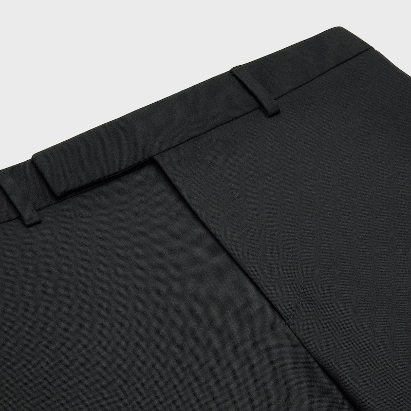 pantalon classique tux en laine grain de poudre