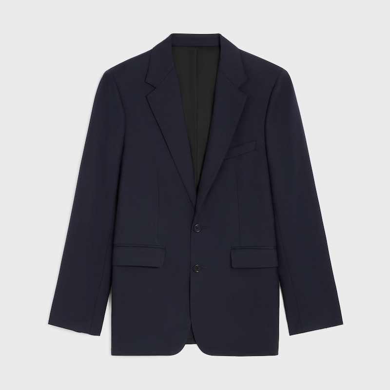 veste classique en gabardine de laine