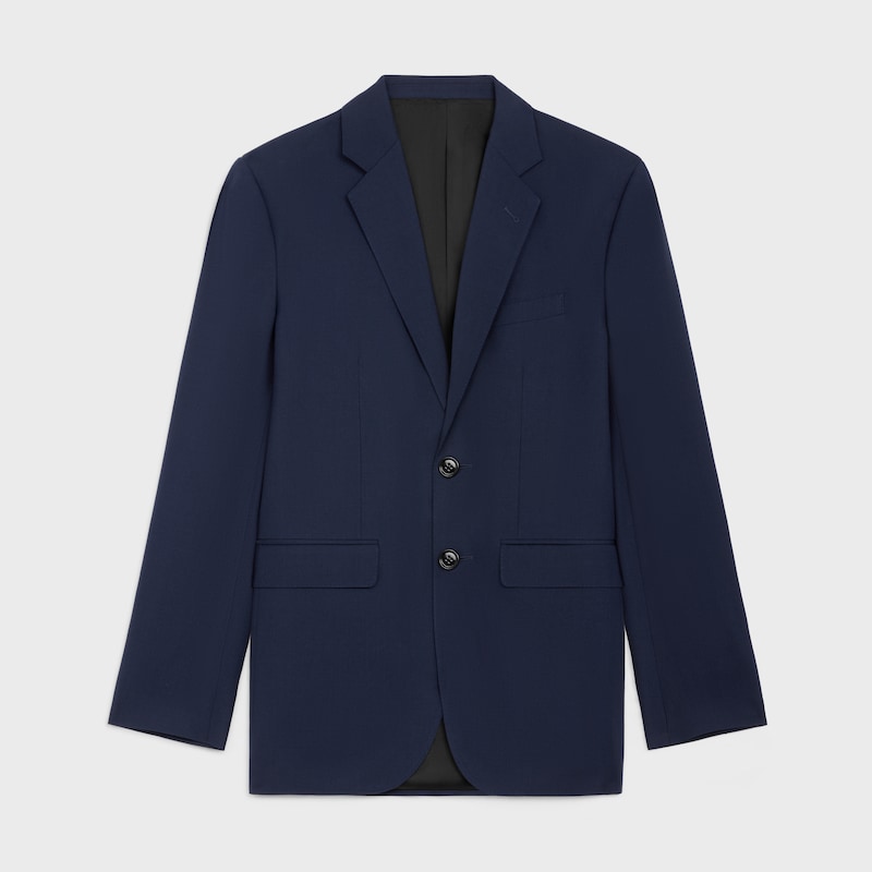 veste classique en gabardine de laine