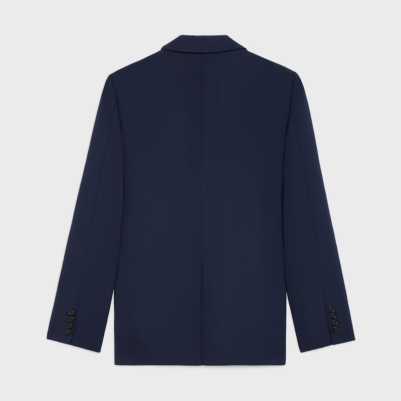 veste classique en gabardine de laine