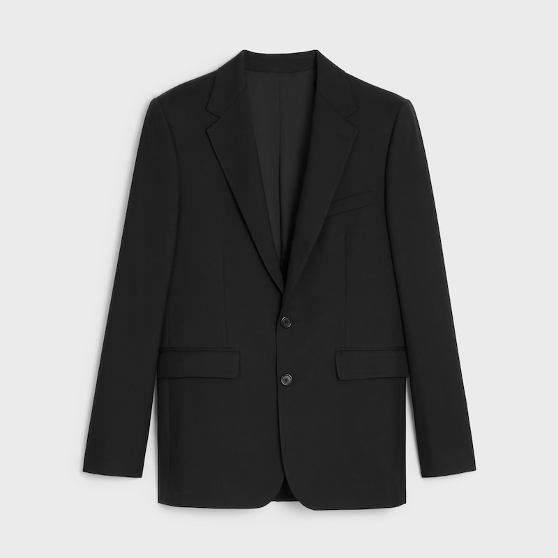 veste classique en gabardine de laine