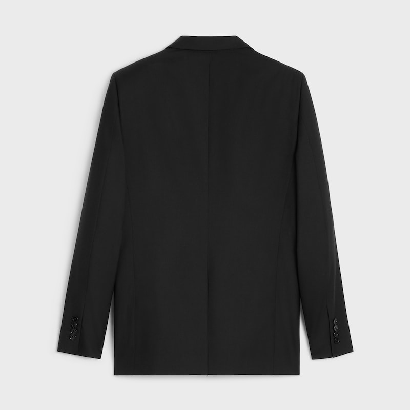 veste classique en gabardine de laine