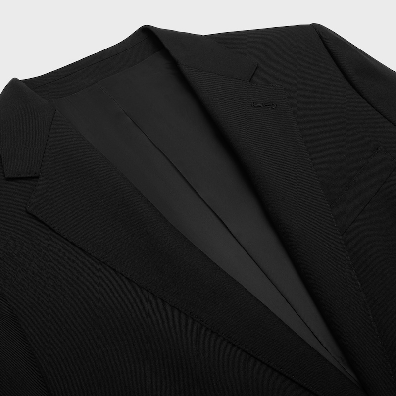 veste classique en gabardine de laine