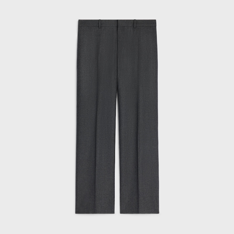 pantalon en flanelle de laine rayée