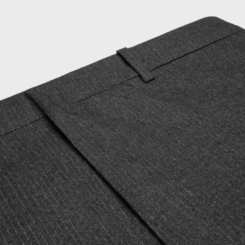 pantalon en flanelle de laine rayée