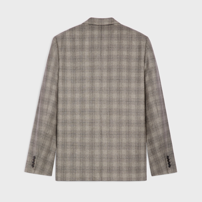 veste tailleur en flanelle de laine prince de galles