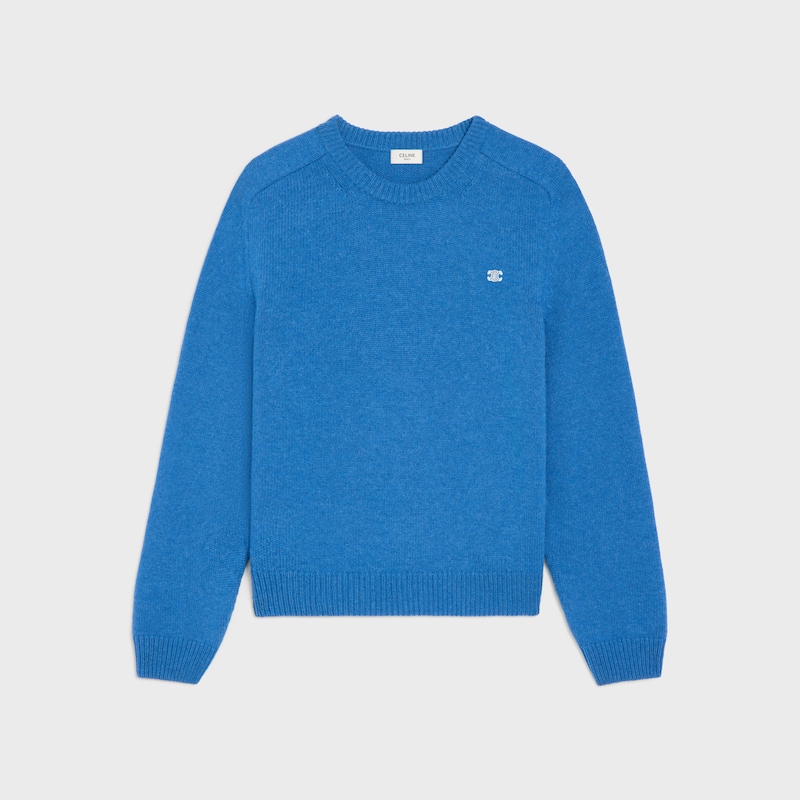 pull à col rond en laine et cachemire