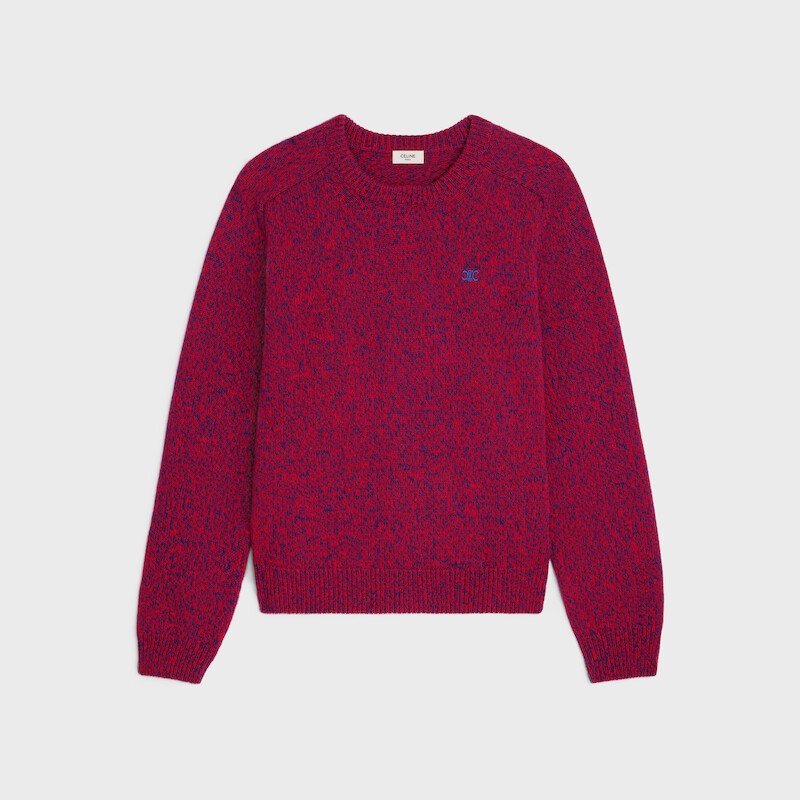 pull à col rond en laine et cachemire