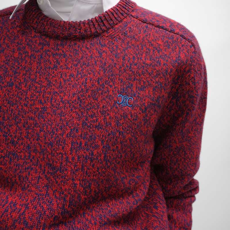 pull à col rond en laine et cachemire