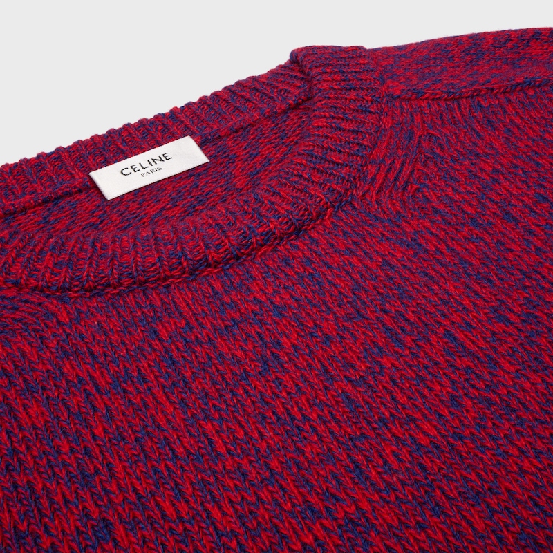 pull à col rond en laine et cachemire