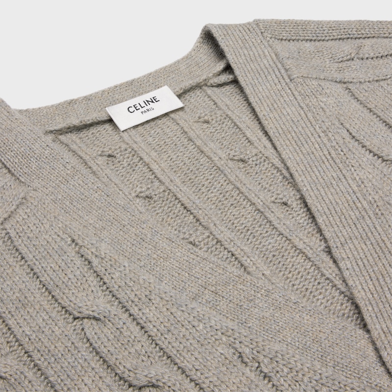 cardigan triomphe en cachemire à torsades