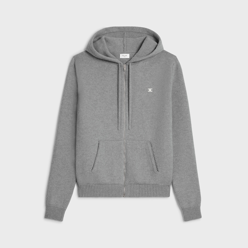 pull à capuche triomphe en laine et cachemire