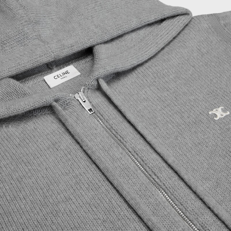 pull à capuche triomphe en laine et cachemire