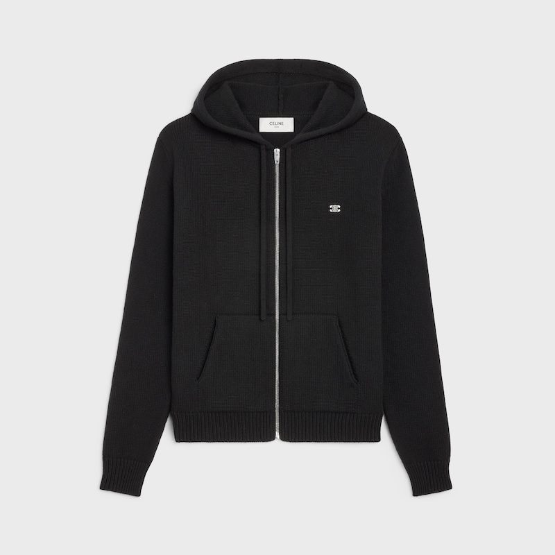 pull à capuche triomphe en laine et cachemire