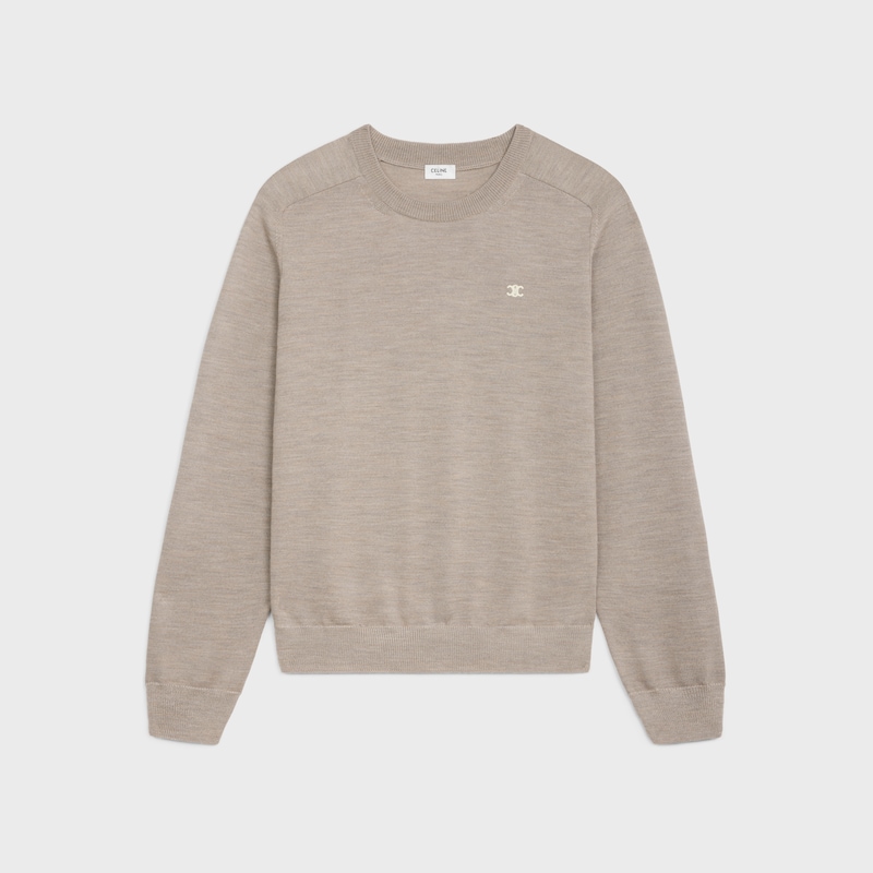 pull à col rond en laine