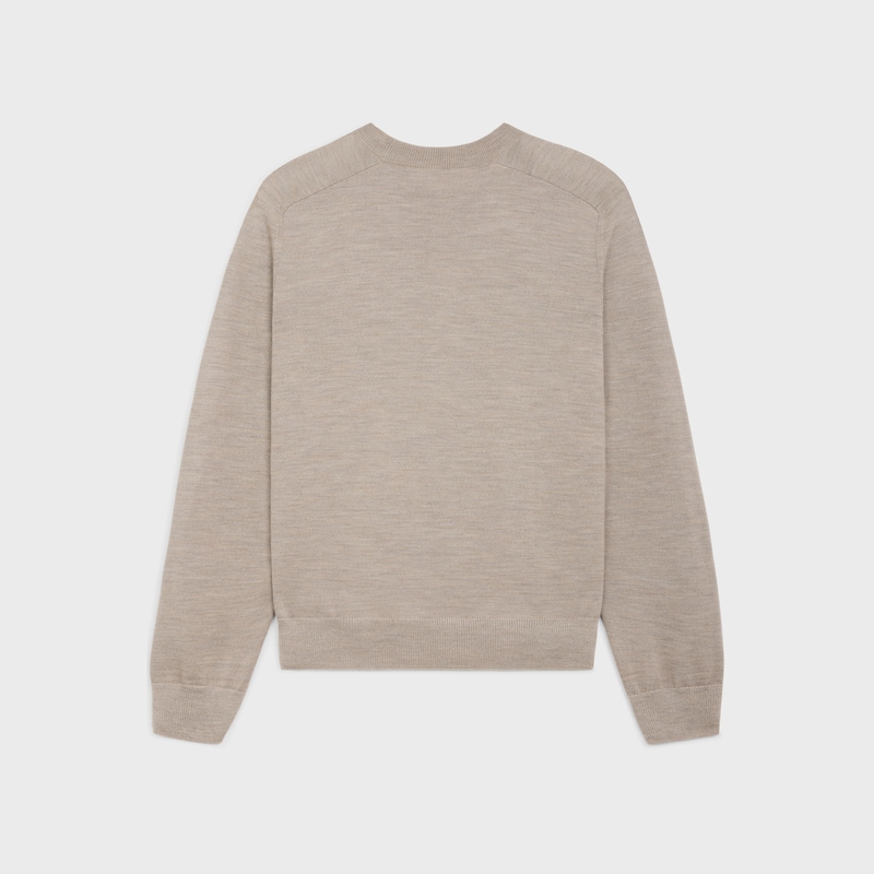 pull à col rond en laine