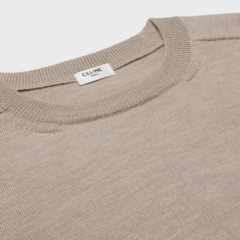 pull à col rond en laine