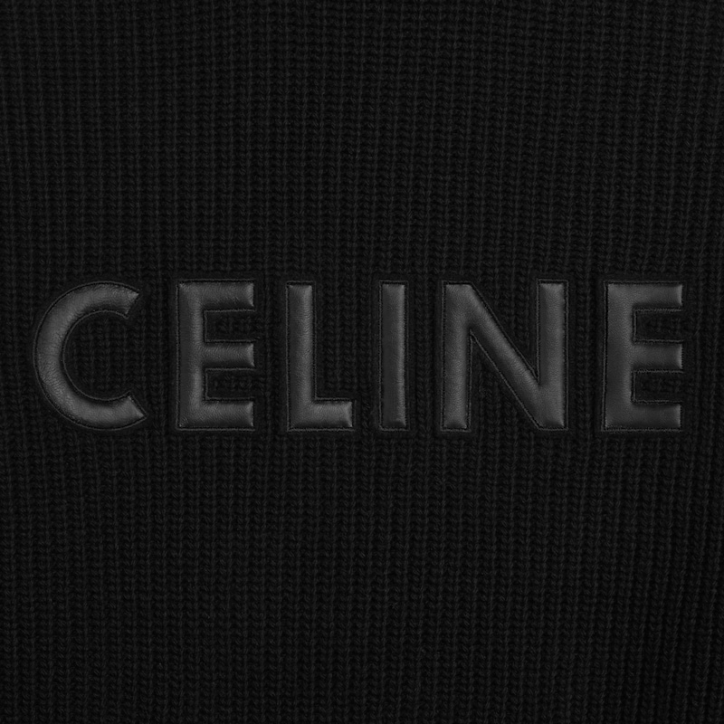 pull à capuche céline en laine monochrome