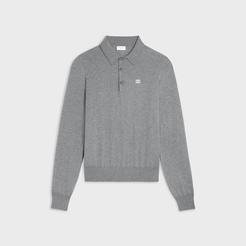 pull polo en coton fin