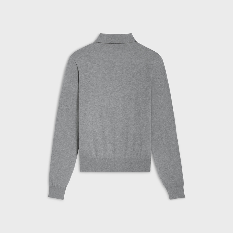 pull polo en coton fin