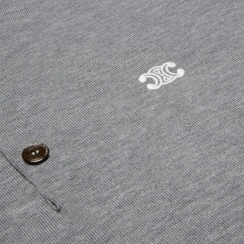pull polo en coton fin