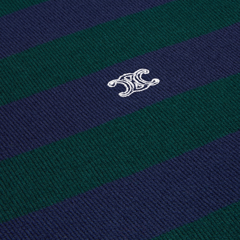 pull polo en laine rayée