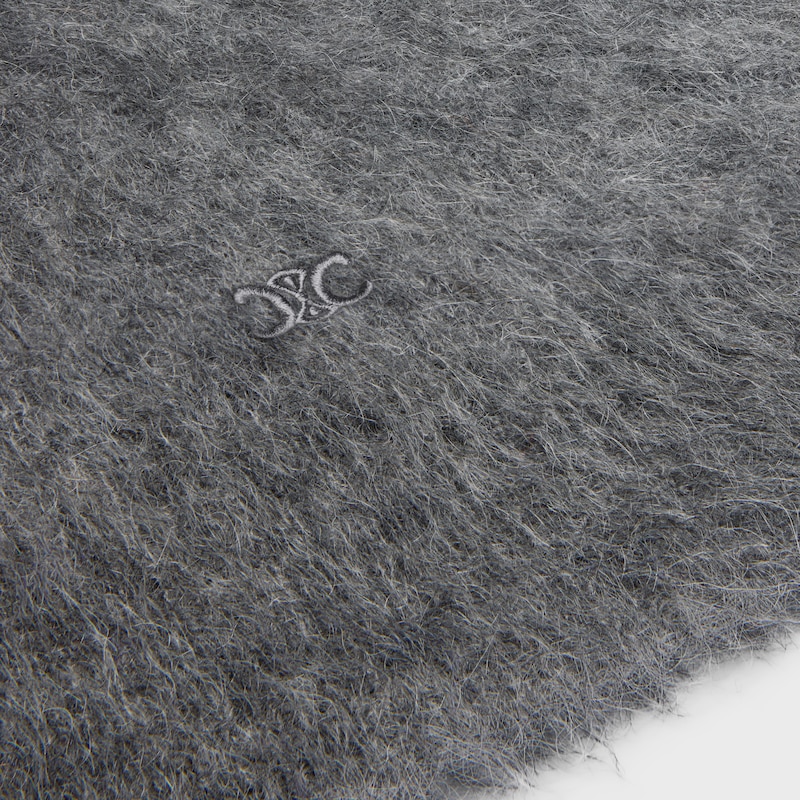 pull à col rond en mohair brossé