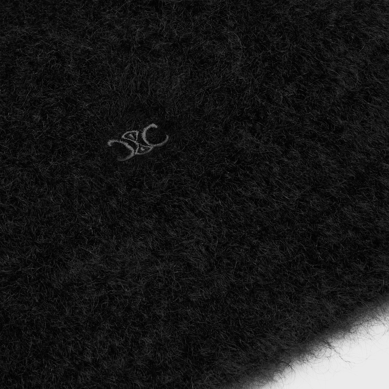 pull à col rond en mohair brossé