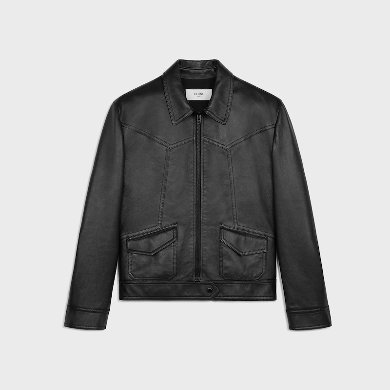 blouson ample en peau dagneau souple