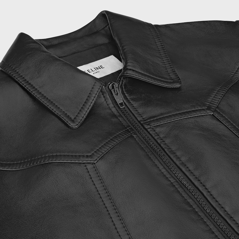 blouson ample en peau dagneau souple
