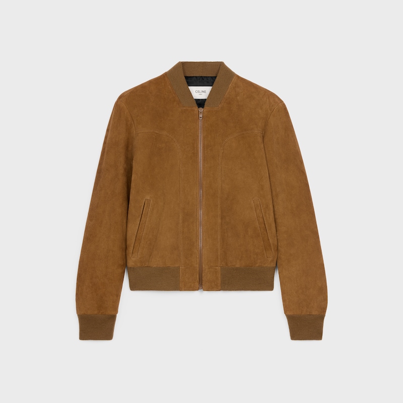 blouson boule en daim