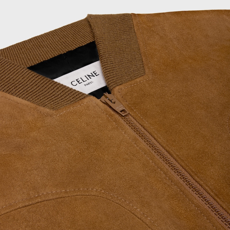 blouson boule en daim