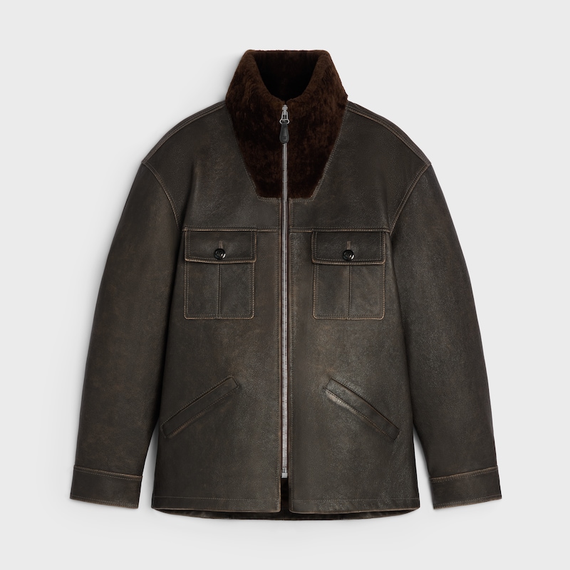 blouson en cuir de buffle