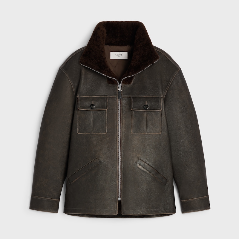 blouson en cuir de buffle
