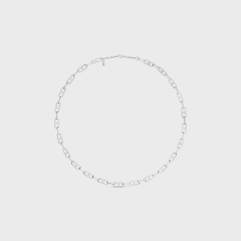 collier triomphe petit octogonal en laiton finition rhodiée