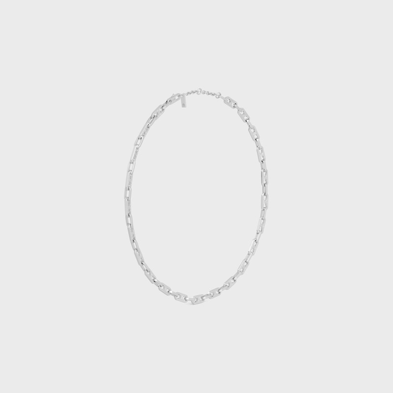 collier triomphe petit octogonal en laiton finition rhodiée