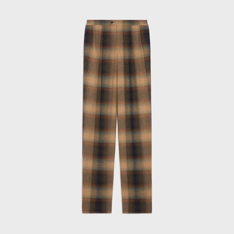 pantalon de pyjama en laine à carreaux